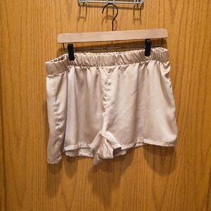 Show Me Your MuMu Champagne Satin Elastic Waist Sleep Shorts
